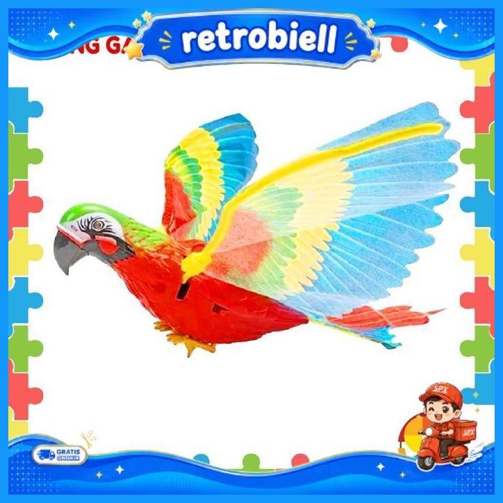 Mainan Burung Parrot Terbang /Mainan Burung Gantung Terbang Musik Big Sale