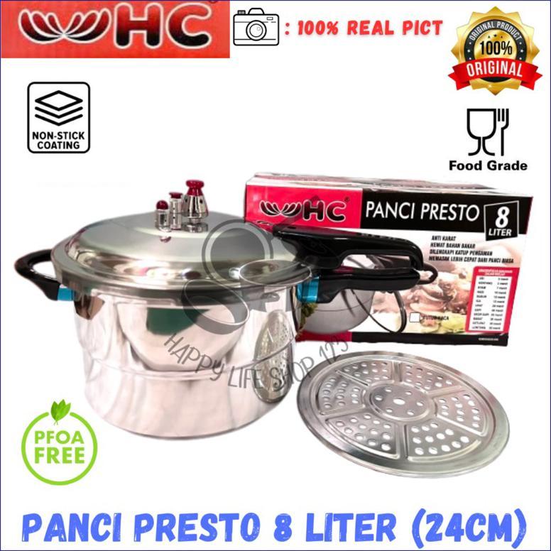 Presto 8 Liter HC / Panci Presto 8ltr+Steamer HC / Panci Presto 8 Liter