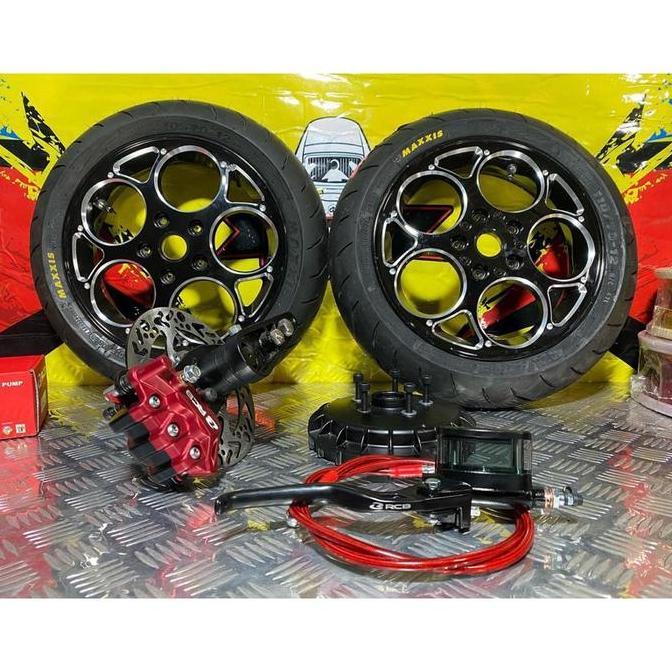 Paket Upgrade Ring 12 Vespa include Cakram set RCB Velg model Marus