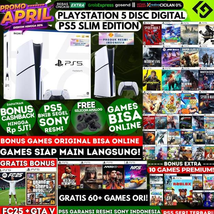 TERBARU READY PS5 Disc Version / SONY Playstation 5 / PS 5 Digital Edition / Console