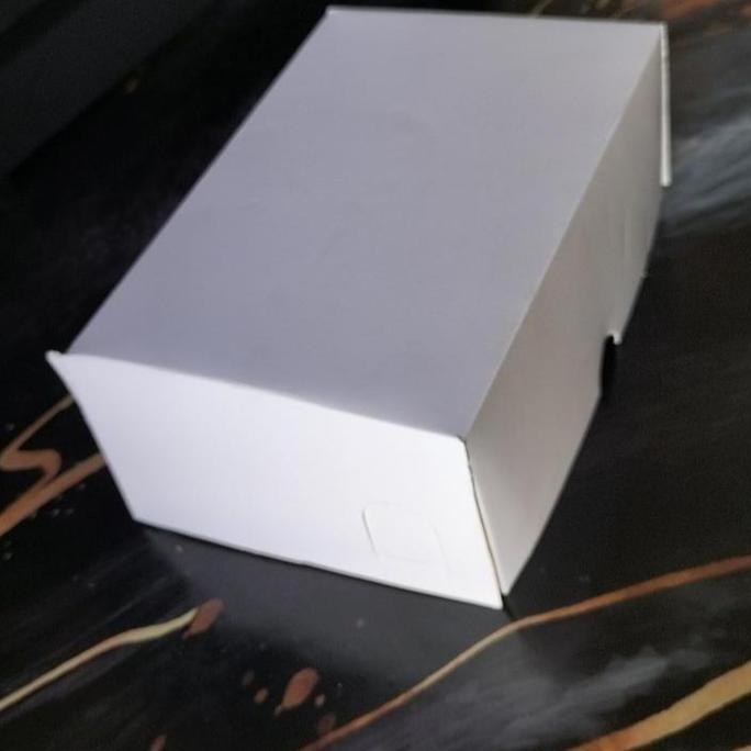 Open DS] Box Kue AQUA Dus kotak roti putih polos dan ivory uk 15.5 x 11, 5 x 6, 5 cm PER PACK