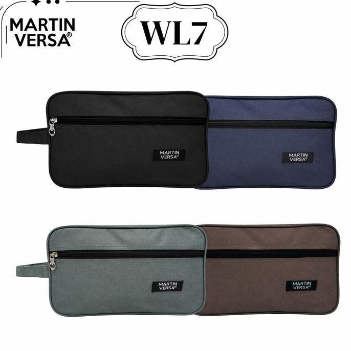 Martinversa WL7 Pouch Kosmetik Unisex Pria Wanita Kanvas Nylon