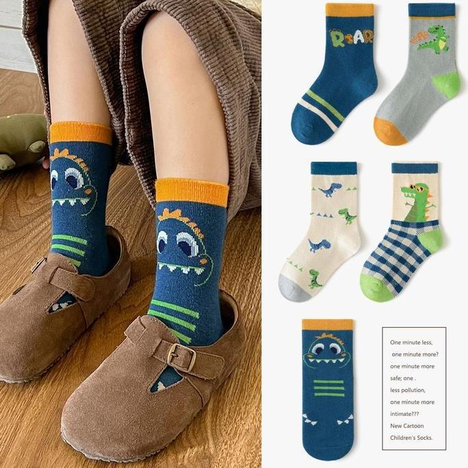 Kidsa- Set Kaos Kaki Anak Laki Laki Bahan Rajut Tebal Isi 5 In 1 Kaos Kaki Anak N Style Kaos Kaki An
