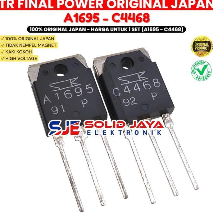TR TRANSISTOR SANKENN A1695 C4468 ORIGINAL SK 2SA1695 2SC4468 ASLI A 1695 C 4468 ORI JAPAN JEPANG FO