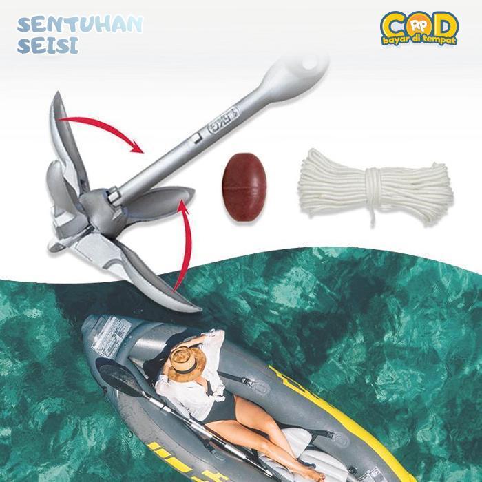 Bisa COD Jangkar Perahu Lipat Jangkar Kayak Jangkar Mini Cocok Untuk Kayak Perahu Karet Folding Boat