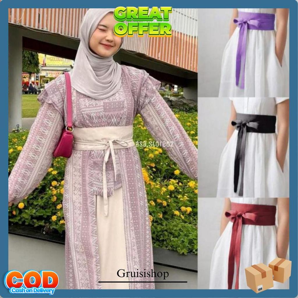 Obi Belt Polos Satin/Obi Kebaya/Obi Tokyo/Obi Kyoto Harga Kaki Lima
