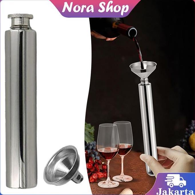 ATHHINE 2oz Botol Hip Flask Wine Kecil Bahan Stainless Steel Flask Mini Portable Wine Flask