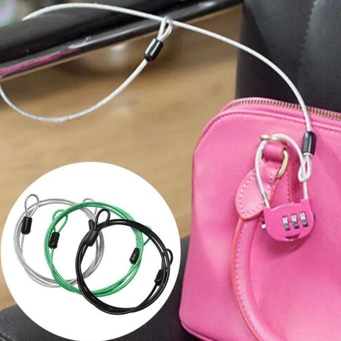 DS55 - Sling Baja Pengaman Tas / Pengunci Tas Anti Copet / Universal Lock