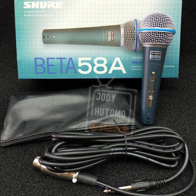 Microphone Shure BETA-58A Mic Vocal Oke Shure Mic Kabel Shure Beta 58A