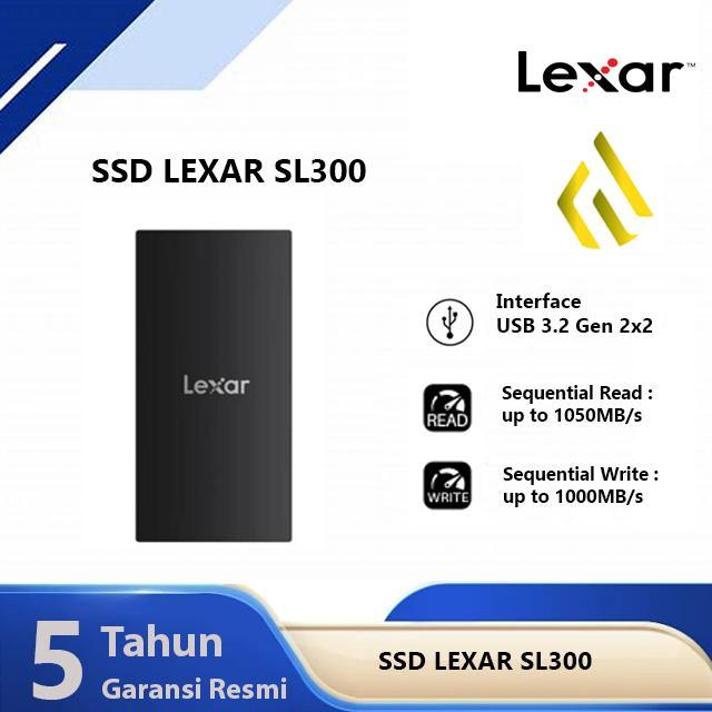 Lexar SL300 1TB - SSD Eksternal Portable USB-C USB-A