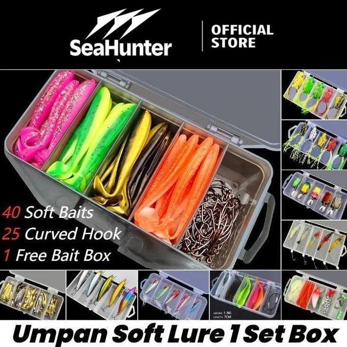 SeaHunter Umpan Soft Lure 1 Set 66pcs 5pcs 10 pcs SET, RYOBISEASIR Soft frog Umpan Pancing Soft Bait