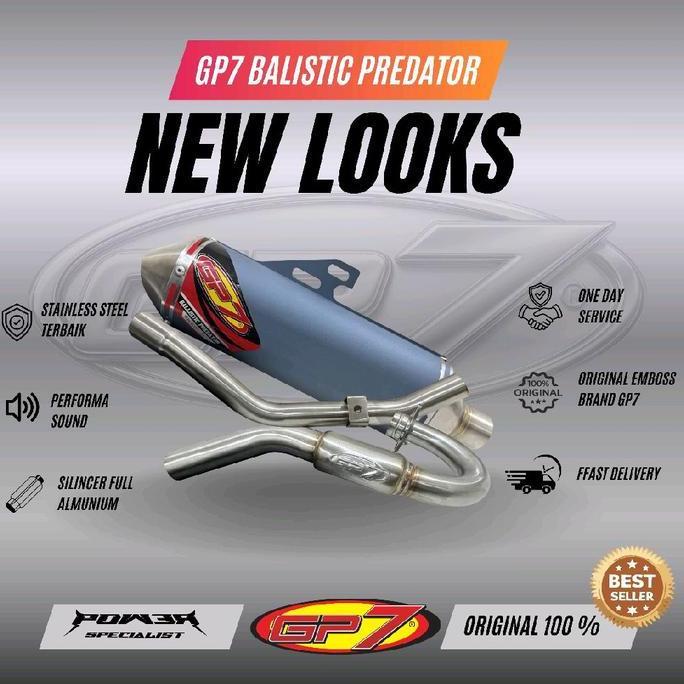 // Gp7 New Balistik Predator Standar Klx/Crf Knalpot *