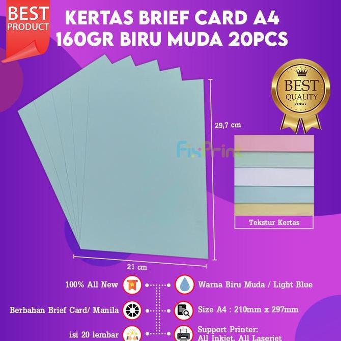 Papel - Kertas Manila Kertas  Undangan Bc Brief Card Kertas Gambar A4 160Gram