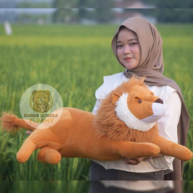 Bnc - Boneka Singa Jumbo 1 Meter , Boneka Singa Jumbo Lucu Jinak