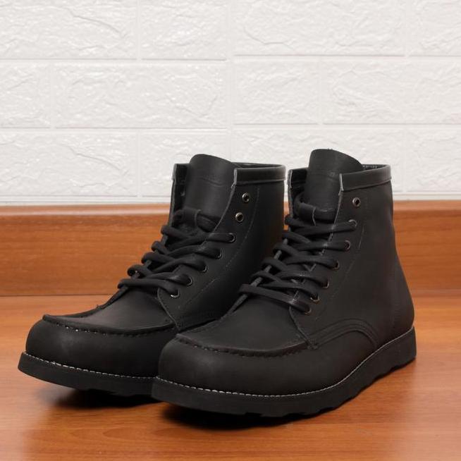 Sepatu Boot Pria Moc Toe Boots Genuine Leather Kulit El Edgar