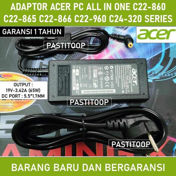 ADAPTOR ACER PC ALL IN ONE C22-860 C22-865 C22-866 C22-960 C24-320 ORIGINAL HARGA KHUSUS