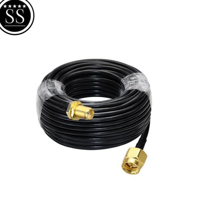 CABLE SMA MALE TO SMA FEMALE RG58/KABEL PERPANJANGAN SMA M-F 15 METER MURAH