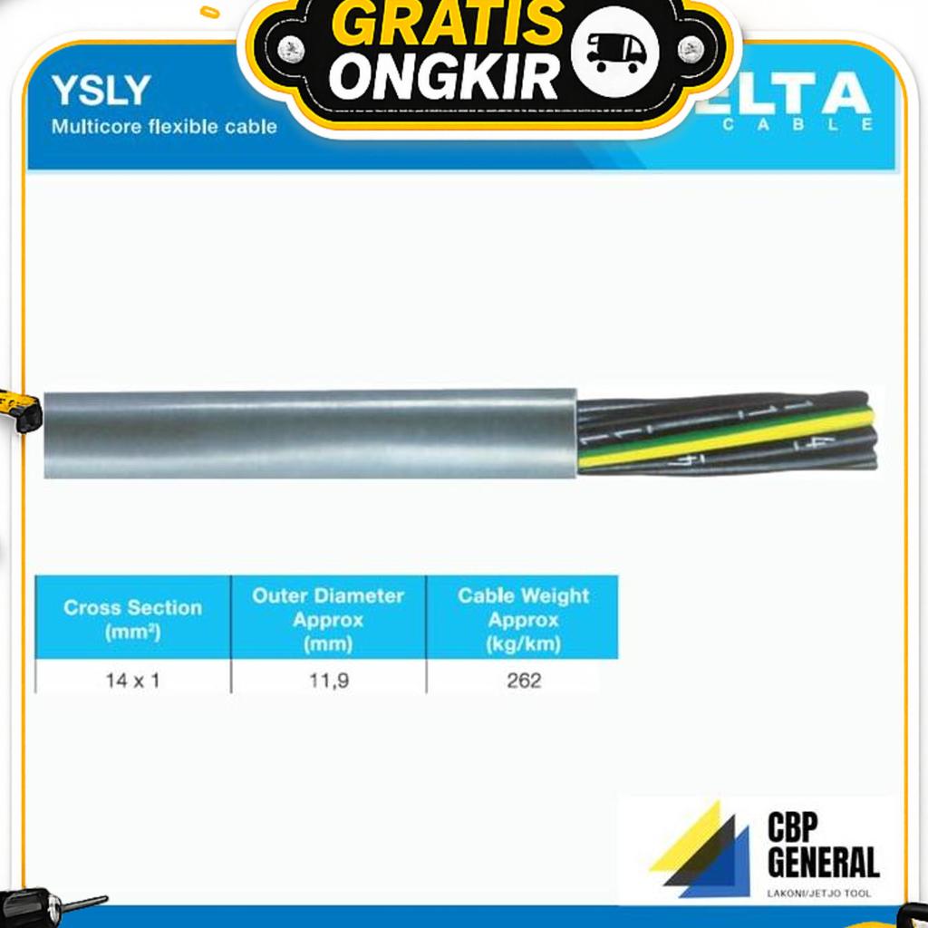 Kabel Ysly-Jz 14 X 1 Mm (Merk: Delta) / Kabel Kontrol Ysly-Jz 14 X 1Mm (Merk: Delta)