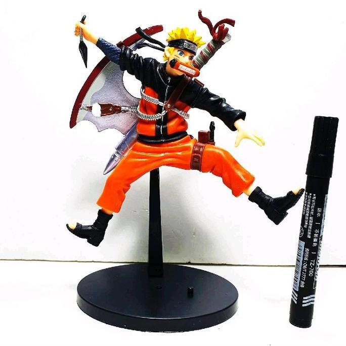 mainan static figure Banpresto Naruto Shippuden Vibration Stars Naruto Uzumaki action figure, featur