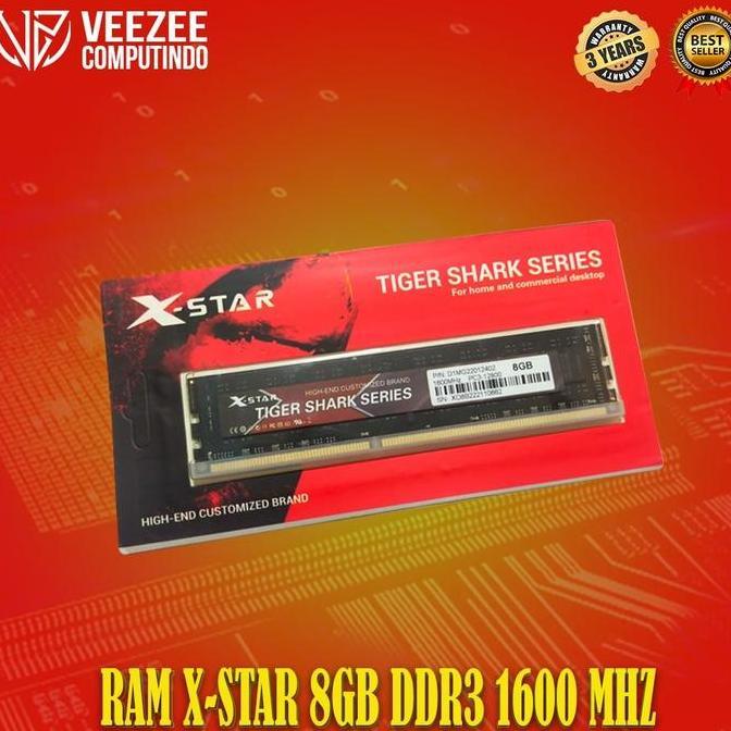 Reyka_part - Memori RAM DDR3 8GB PC3-12800 1600 MHz 1.5V X-Star Tiger Shark Series NEW