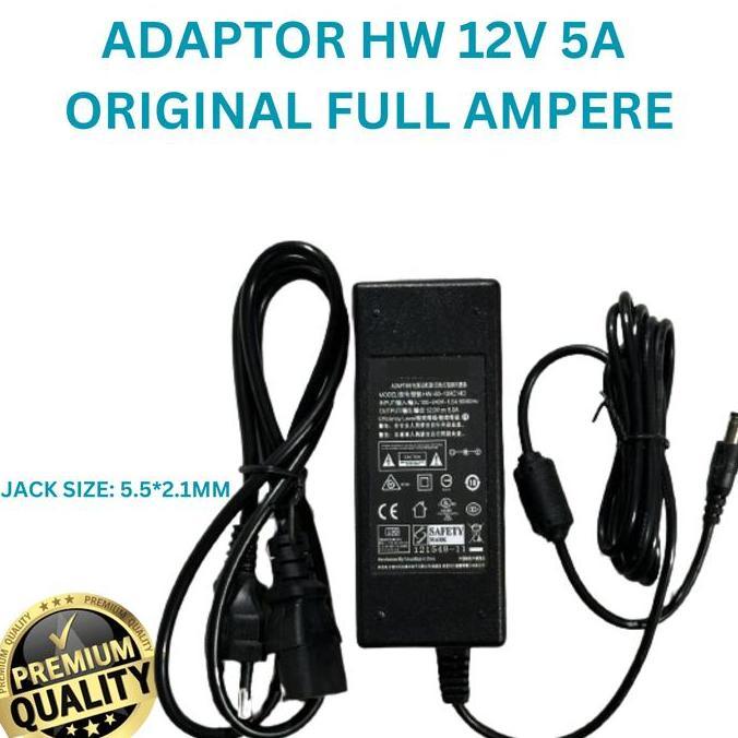 IDHIAYI HW ORIGINAL ADAPTOR 12V 5A model: HW-60-12AC14D