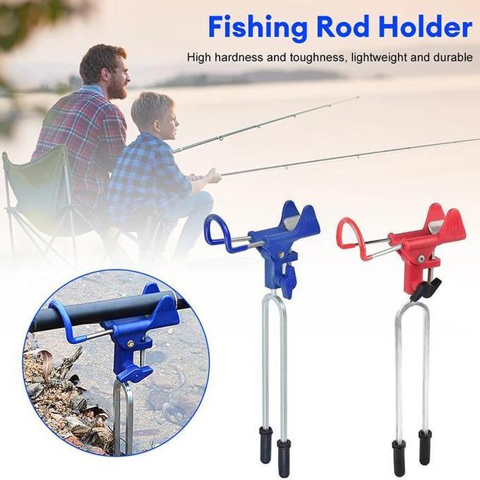 EYAMUY Cagak Joran Stainless Steel Dudukan Cagak Joran Pancing Adjustable 360 Jagrak Joran Pancing