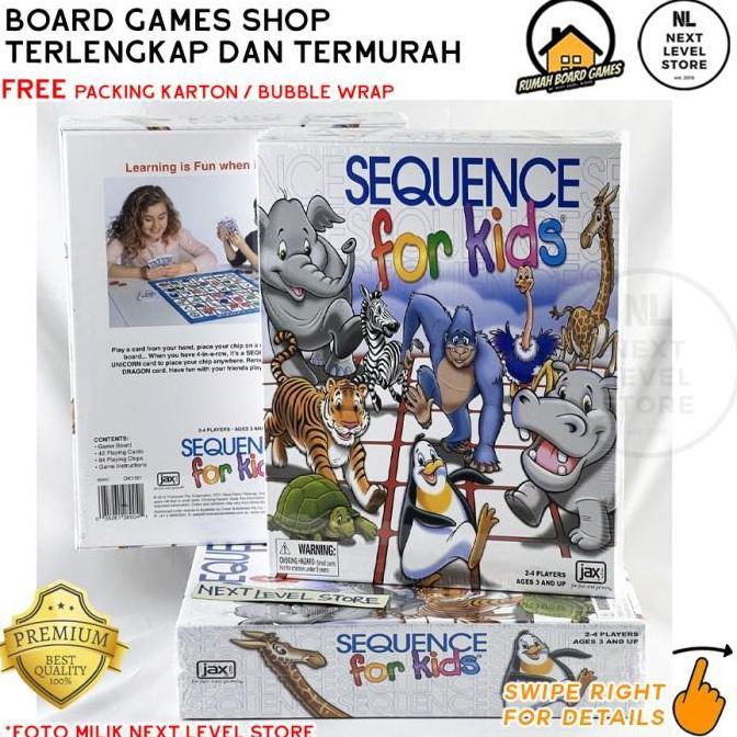 Sequence for Kids Board Games Edukasi Trilingual Card Game Anak Sekolah Education Fun Family