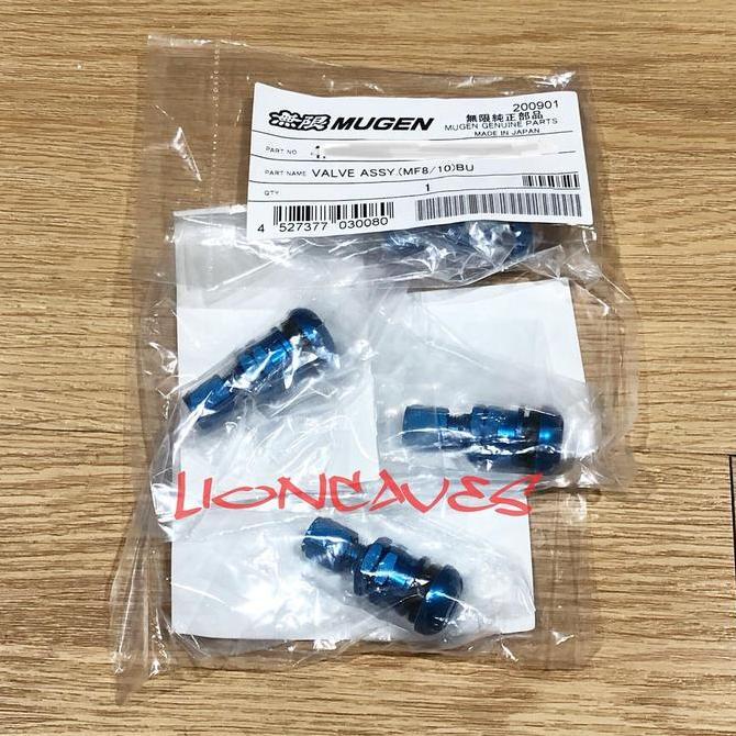 OK ORIGINAL MUGEN AIR VALVE BLUE PENTIL VELG MF8 MF10 MUGEN GP - 4PCS //
