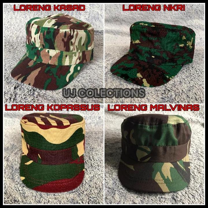 Terbaru Topi Pet Anak Loreng Tentara Model Komando - Topi Komando Tentara Kids Army Unisex Fashion H