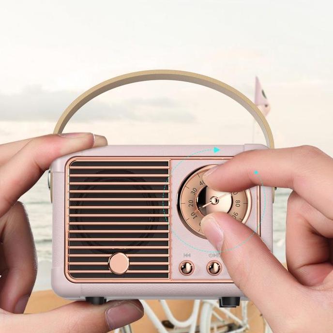 Speaker Mini Lucu Retro Bluetooth  Mini Retro Portable Speaker JS