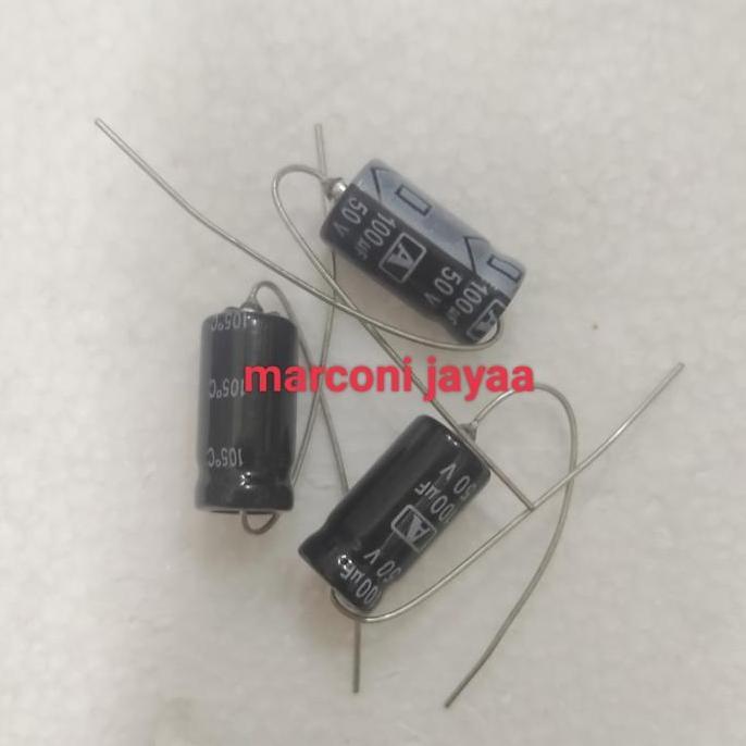 KAPASITOR 100UF 50V AXIAL DISKON