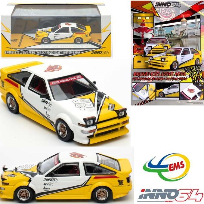UNVC IN64-AE86T-BDKS24 - Inno64 1/64 Toyota Sprinter Trueno AE86 Brunei Diecast Kustom Show 2024