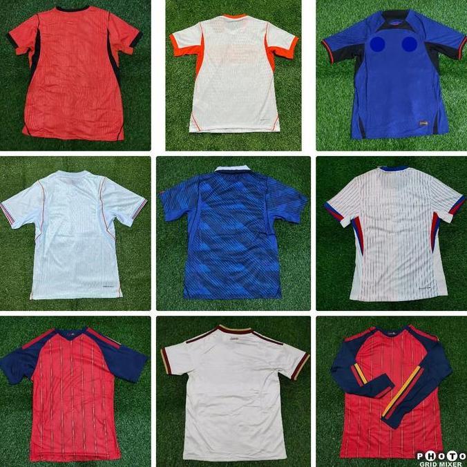 EPTEMU PLAYER ISSUE BELANDA PRANCIS SPANYOL HOME AWAY JERSEY BAJU BOLA PIALA EROPA DUNIA 2022 2024 2