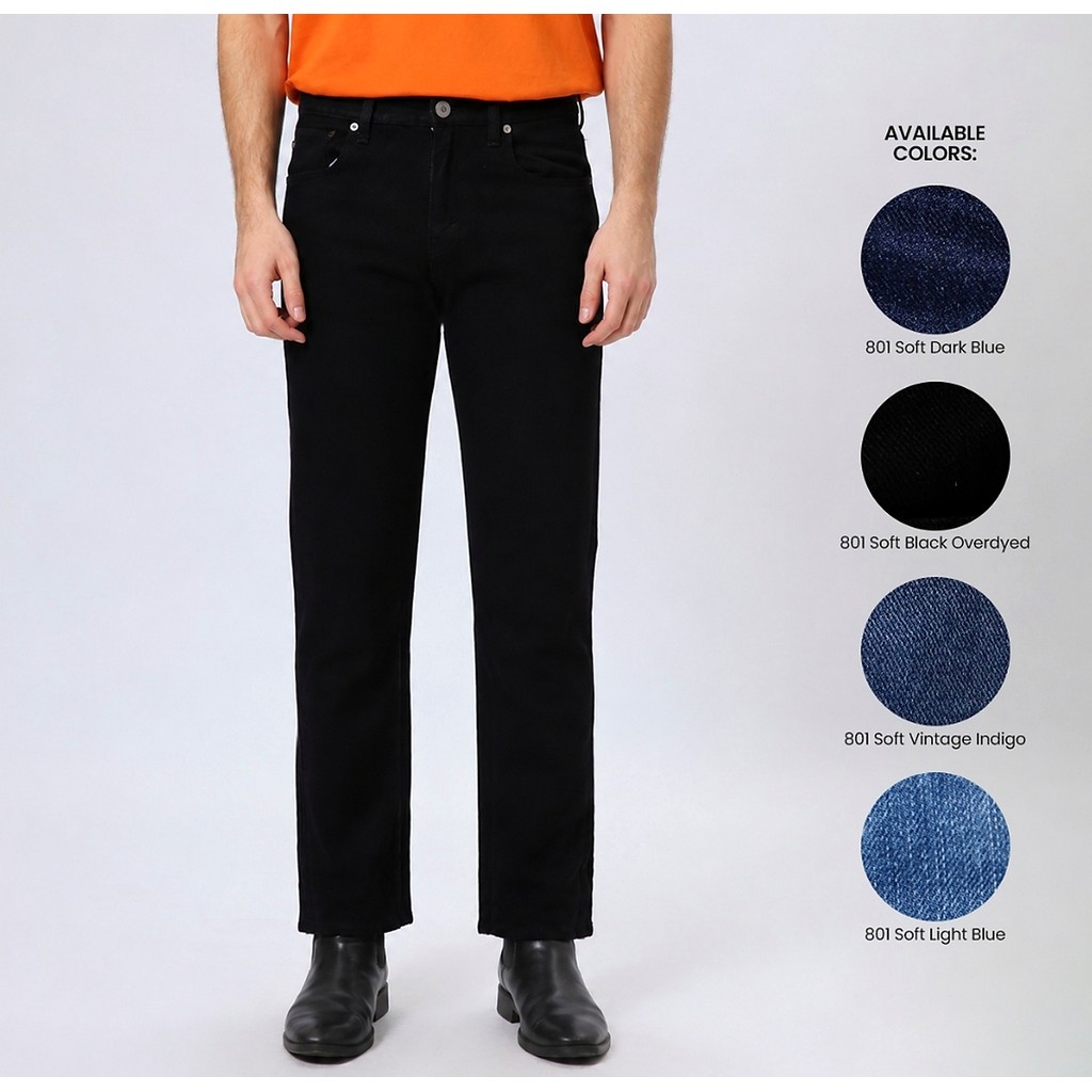 DISKON BESAR | EDWIN JEANS - Celana Denim Pria Reguler Fit Jeans 801 SOFT COLLECTION Celana Jeans St