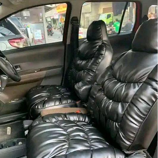 Sarung jok model sofa mobil calya/sra bahan semi kulit sintetis