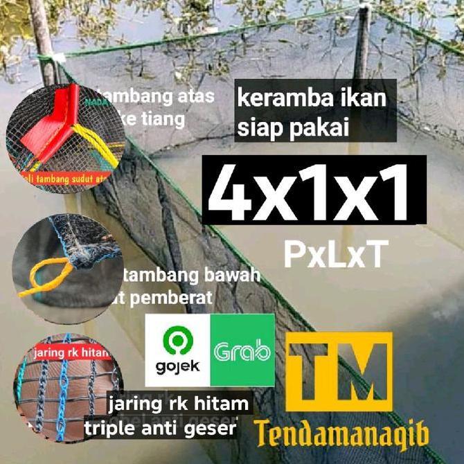 Jaring Keramba Ikan 4x1x1 Tambak Ikan Kolam Ikan - Jaring RK/Waring anti gesee - Lele