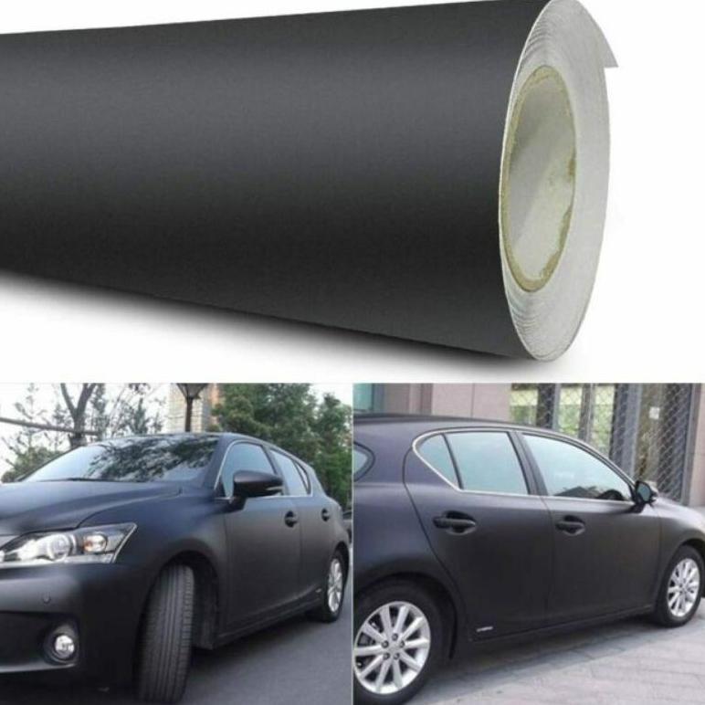 Sticker Skotlet Mobil Hitam Doff Lebar 120 Cm