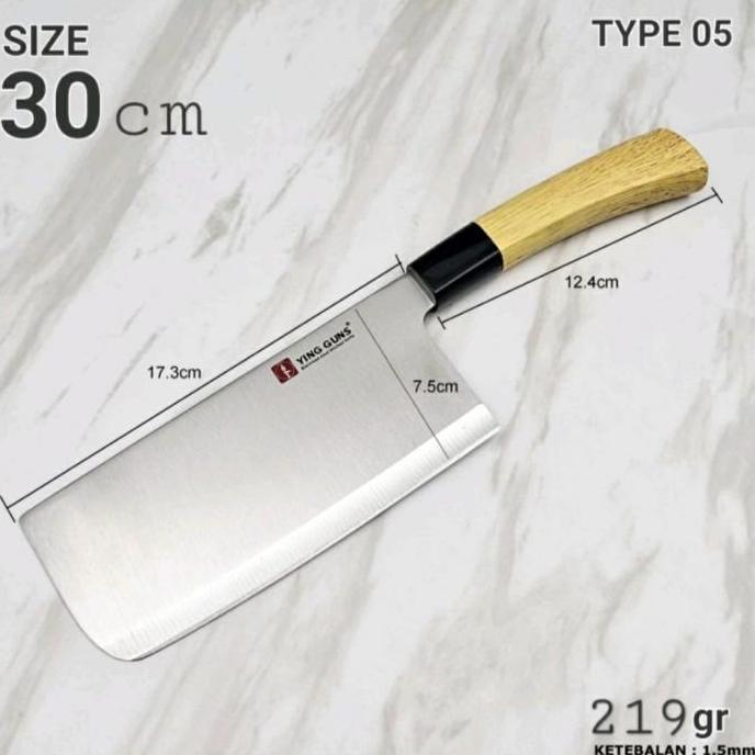 Pisau Dapur Stainless Chef Knife Ying Guns