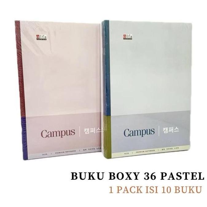 BUKU TULIS BOXY 36 PASTEL - KOREAN NOTEBOOK - AESTHETIC NOTEBOOK