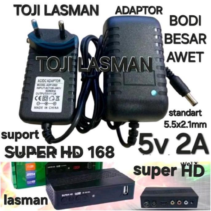 ( Adaptor Stb Set Top Box Bok 5V 2A ) Adapter  Colokan Psu Travo Power Supply Super Hd 168  Android 