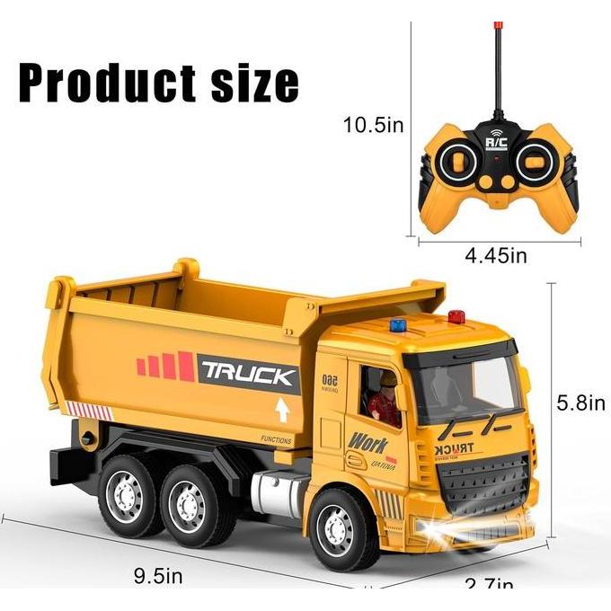 Mainan RC Dump Truk Pasir Remote Control Musik Baterai Cas - Toys Kontrol Mobil Anak mobil  truk rem