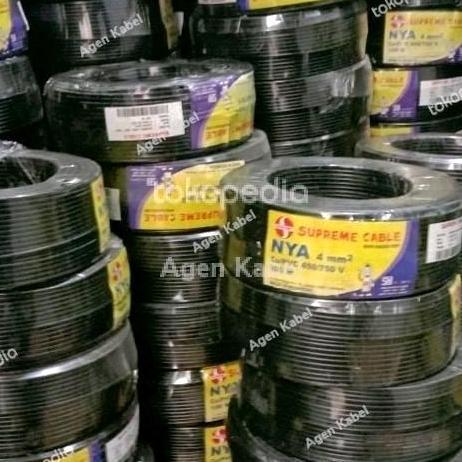 Promo Nya 1X4Mm Supreme/ Kabel Grounding 1 X 4 Mm/ Kabel Nya/ Tunggal 4Mm - Cod