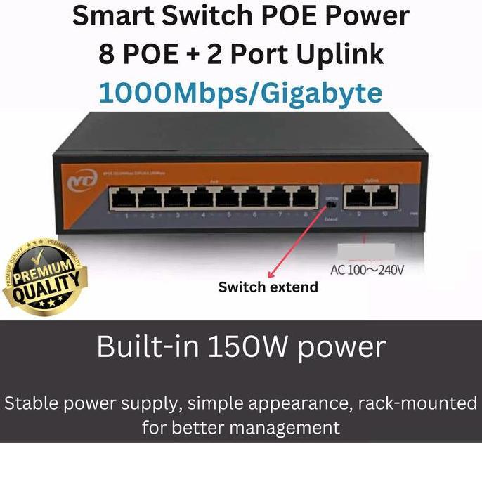 SWITCH POE 4PORT / SWITCH POE 8PORT / POE SWITCH 4+2PORTS / POE SWITCH 8+2PORTS UPLINK 1000MBPS GIGA