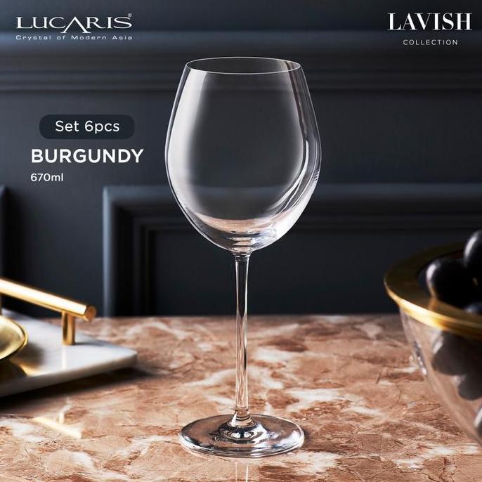 Lucaris Lavish Burgundy 750ml / Gelas Wine Kristal