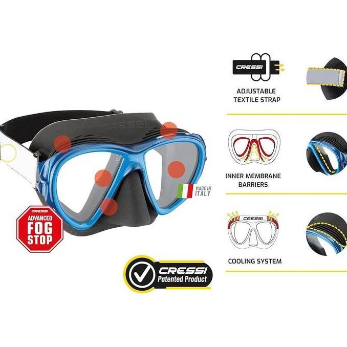 Mask Cressi Fiji - Diving & Snorkelling Mask / Mask Scuba Diving / Kacamata Selam Snorkling Dan Divi