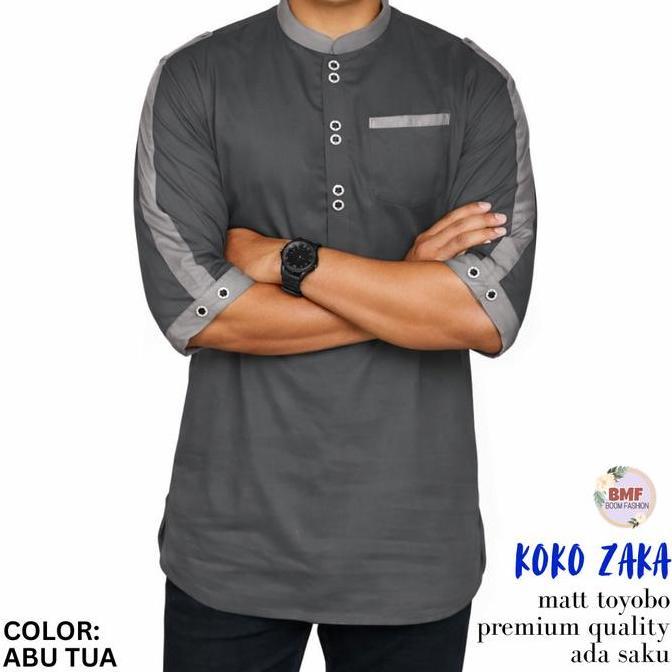 Kitavishop - PIK - Koko Kurta Zaka Baju Pria Jumbo Kurta Muslim Panjang Katun Toyobo