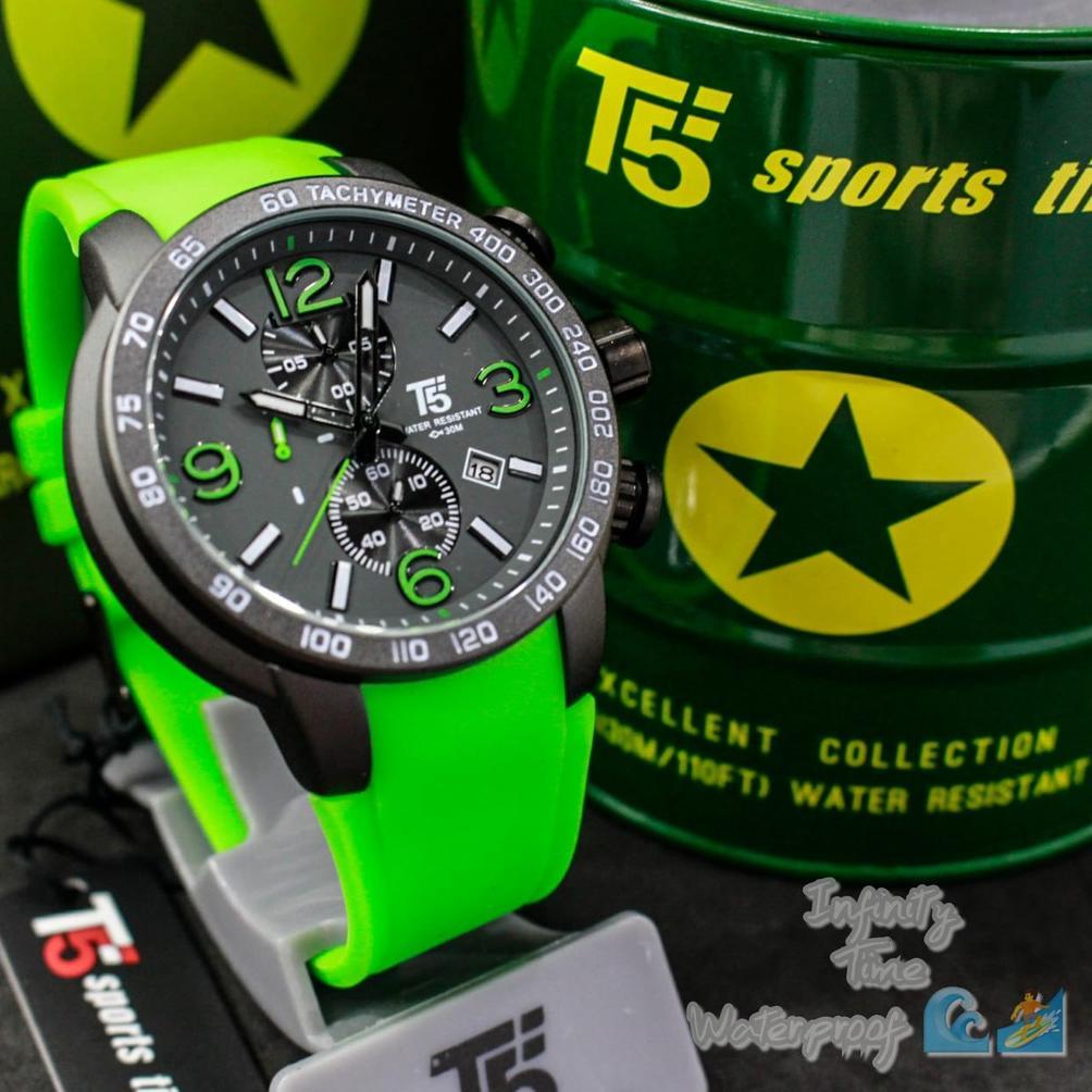 Jam Tangan Cowok T5 H3450G H3450 3450 Chrono dan Tanggal Aktif Kualitas Original Waterproof