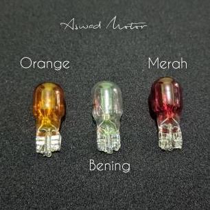 (10Pcs) Bohlam Sein T13 12V10W / Bohlam Sein Orange Bening / Bohlam Sein Tancap Mokini / Bohlam Sein