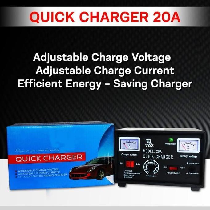 Grosir Charger Aki 20A Charger Mobil Motor Quick Dan Otomatis Kualitas Bagus