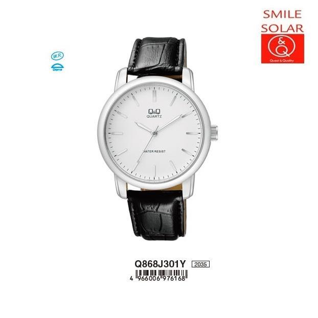 NEW Jam Tangan Pria Classic Casual Kulit Leather Analog Original Q&Q QNQ QQ Q868J301Y Series